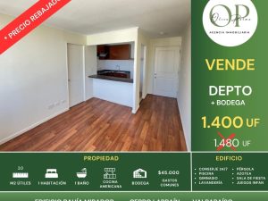 Se Vende Depto 1h1b+b Bahía Mirador, C° Larraín, Valparaíso