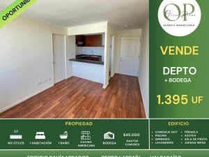 Se Vende Depto 1h1b+b Bahía Mirador, C° Larraín, Valparaíso
