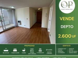 Se Vende Depto 1h1b Viña plaza 2, Centro de Viña del mar