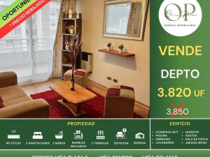 Se Vende Depto 2h2b+b+E, Viña Plaza 2, Viña centro, Viña del mar