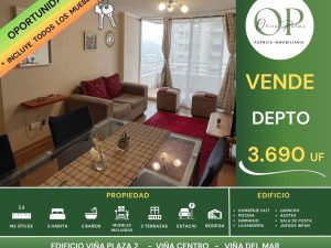Se Vende Depto 2h2b+b+E, Viña Plaza 2, Viña centro, Viña del mar
