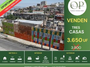 Se Venden 3 Casas Amobladas, C°larraín bajo, Valparaíso